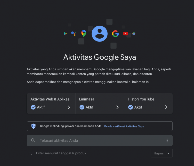 Jangan Kaget! Ini Data yang Disimpan di My Activity Google